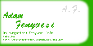 adam fenyvesi business card