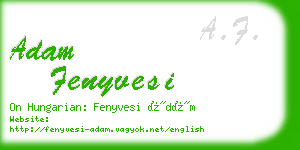 adam fenyvesi business card